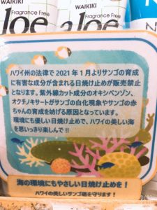 ハワイの日焼け止めクリームの禁止成分が 日本の 無添加 商品にも入っていた 環境にやさしい暮らしを考える